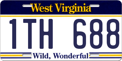 WV license plate 1TH688