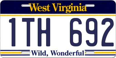 WV license plate 1TH692