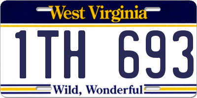 WV license plate 1TH693