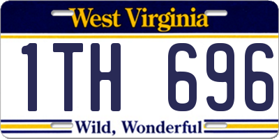 WV license plate 1TH696