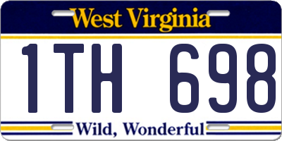 WV license plate 1TH698
