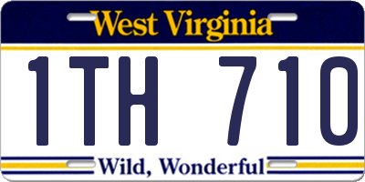 WV license plate 1TH710