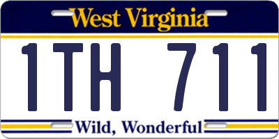 WV license plate 1TH711