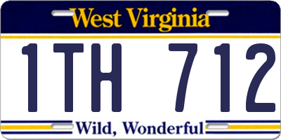 WV license plate 1TH712