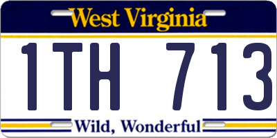 WV license plate 1TH713