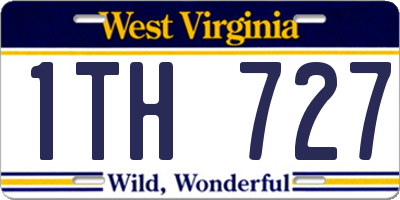 WV license plate 1TH727