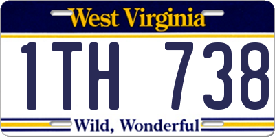 WV license plate 1TH738