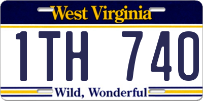 WV license plate 1TH740