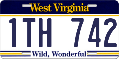 WV license plate 1TH742