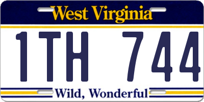WV license plate 1TH744