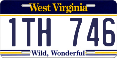 WV license plate 1TH746