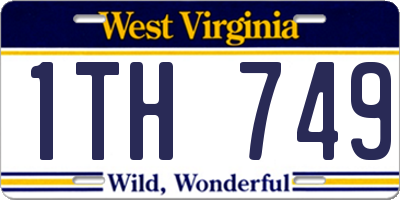 WV license plate 1TH749