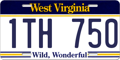WV license plate 1TH750