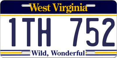 WV license plate 1TH752