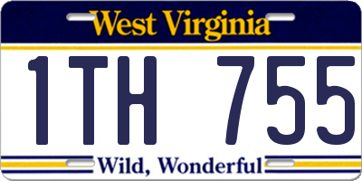 WV license plate 1TH755