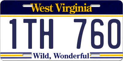 WV license plate 1TH760