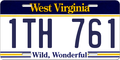 WV license plate 1TH761