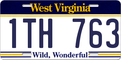WV license plate 1TH763