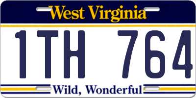 WV license plate 1TH764