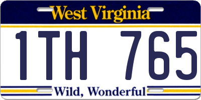WV license plate 1TH765