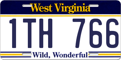WV license plate 1TH766