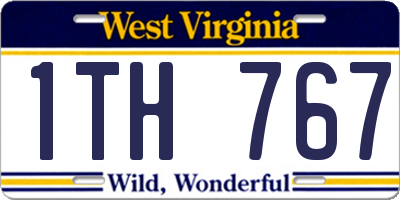 WV license plate 1TH767