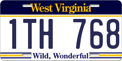 WV license plate 1TH768