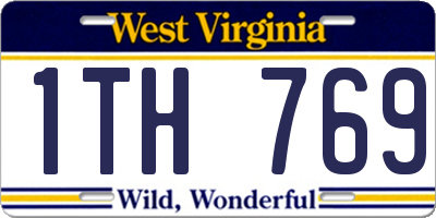 WV license plate 1TH769
