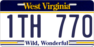 WV license plate 1TH770
