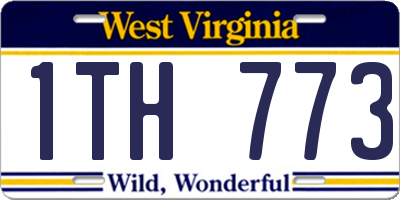 WV license plate 1TH773