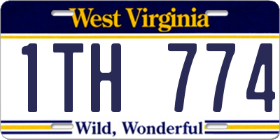WV license plate 1TH774