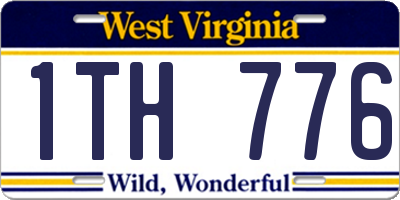 WV license plate 1TH776