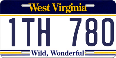 WV license plate 1TH780