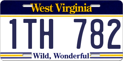 WV license plate 1TH782
