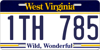 WV license plate 1TH785