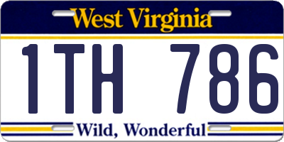 WV license plate 1TH786