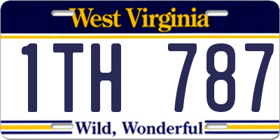WV license plate 1TH787