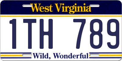 WV license plate 1TH789