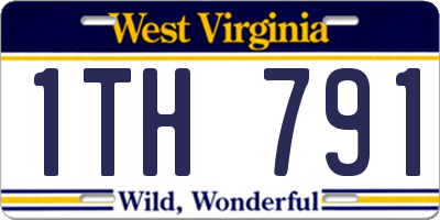 WV license plate 1TH791