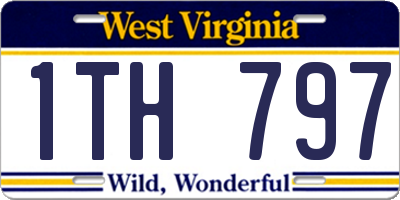 WV license plate 1TH797