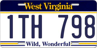 WV license plate 1TH798