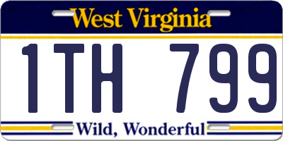 WV license plate 1TH799