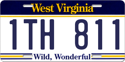 WV license plate 1TH811
