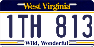WV license plate 1TH813