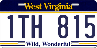 WV license plate 1TH815
