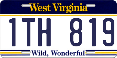 WV license plate 1TH819