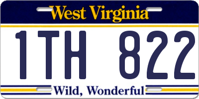 WV license plate 1TH822