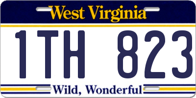 WV license plate 1TH823