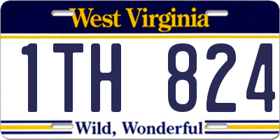 WV license plate 1TH824