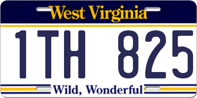 WV license plate 1TH825